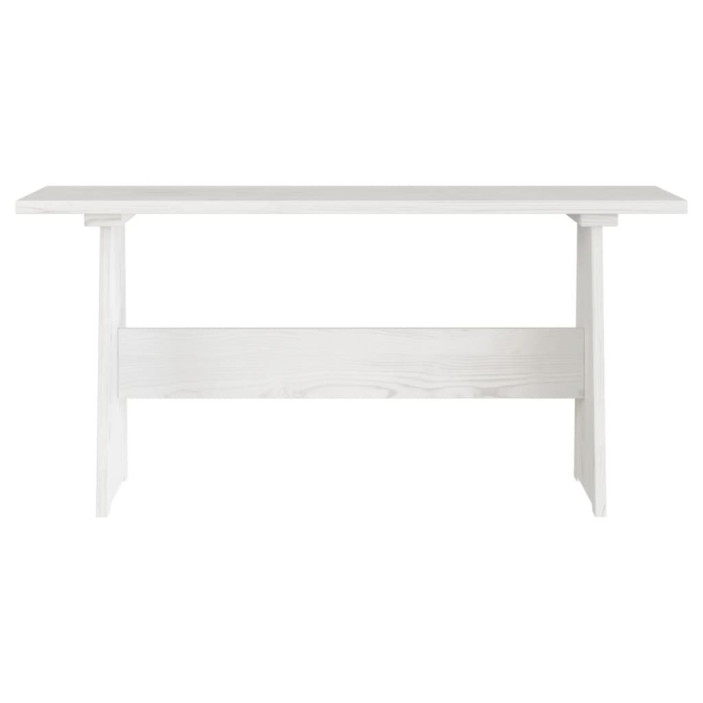 vidaXL Mesa de comedor con banco REINE madera maciza de pino blanco