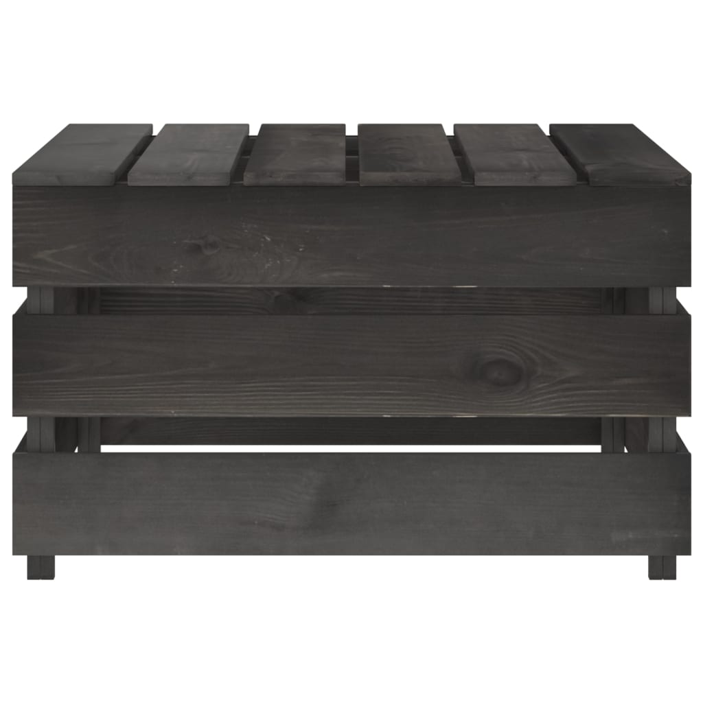 vidaXL Set de muebles de jardín 3 pzas madera de pino impregnada gris