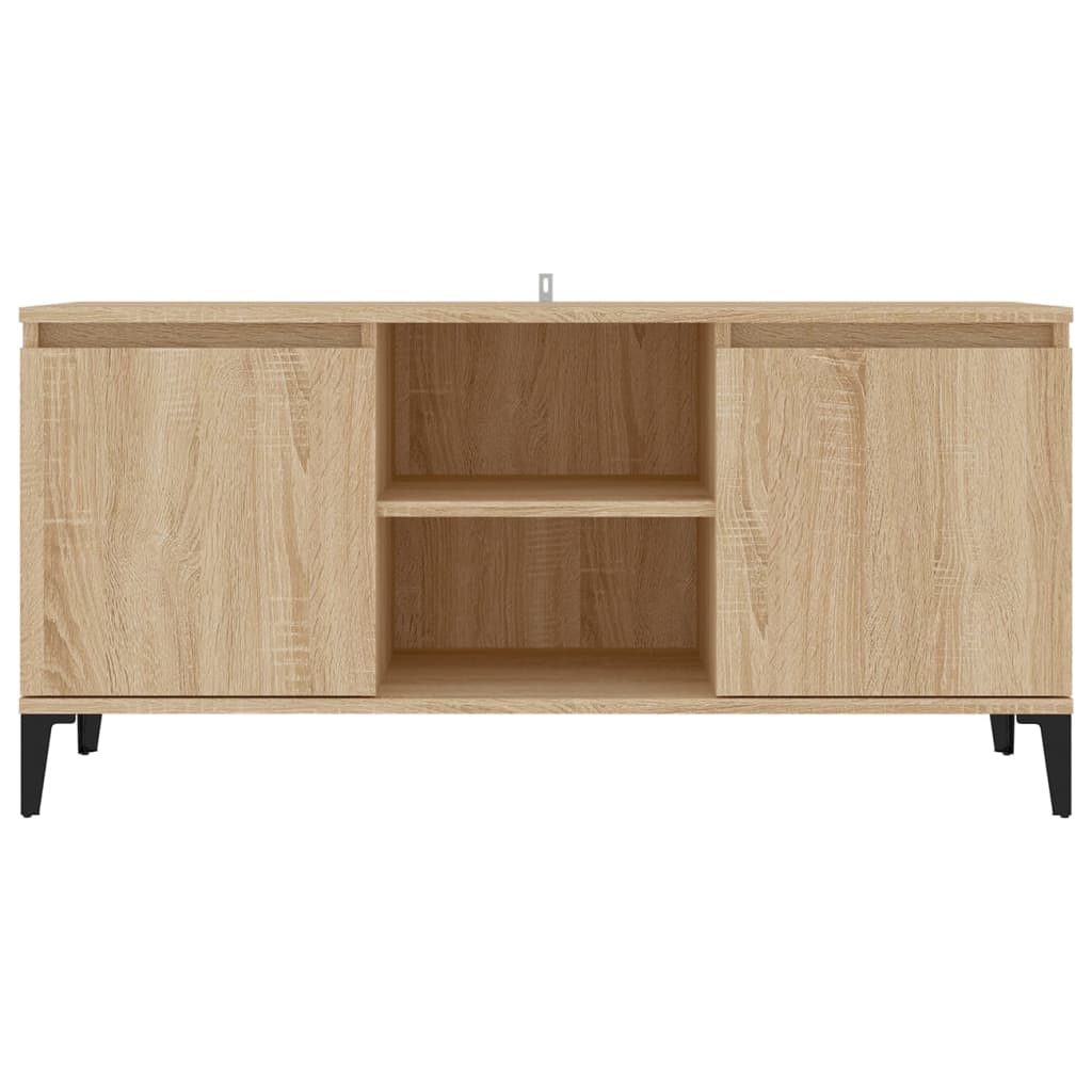 vidaXL Mueble de TV con patas metal color roble Sonoma 103,5x35x50 cm