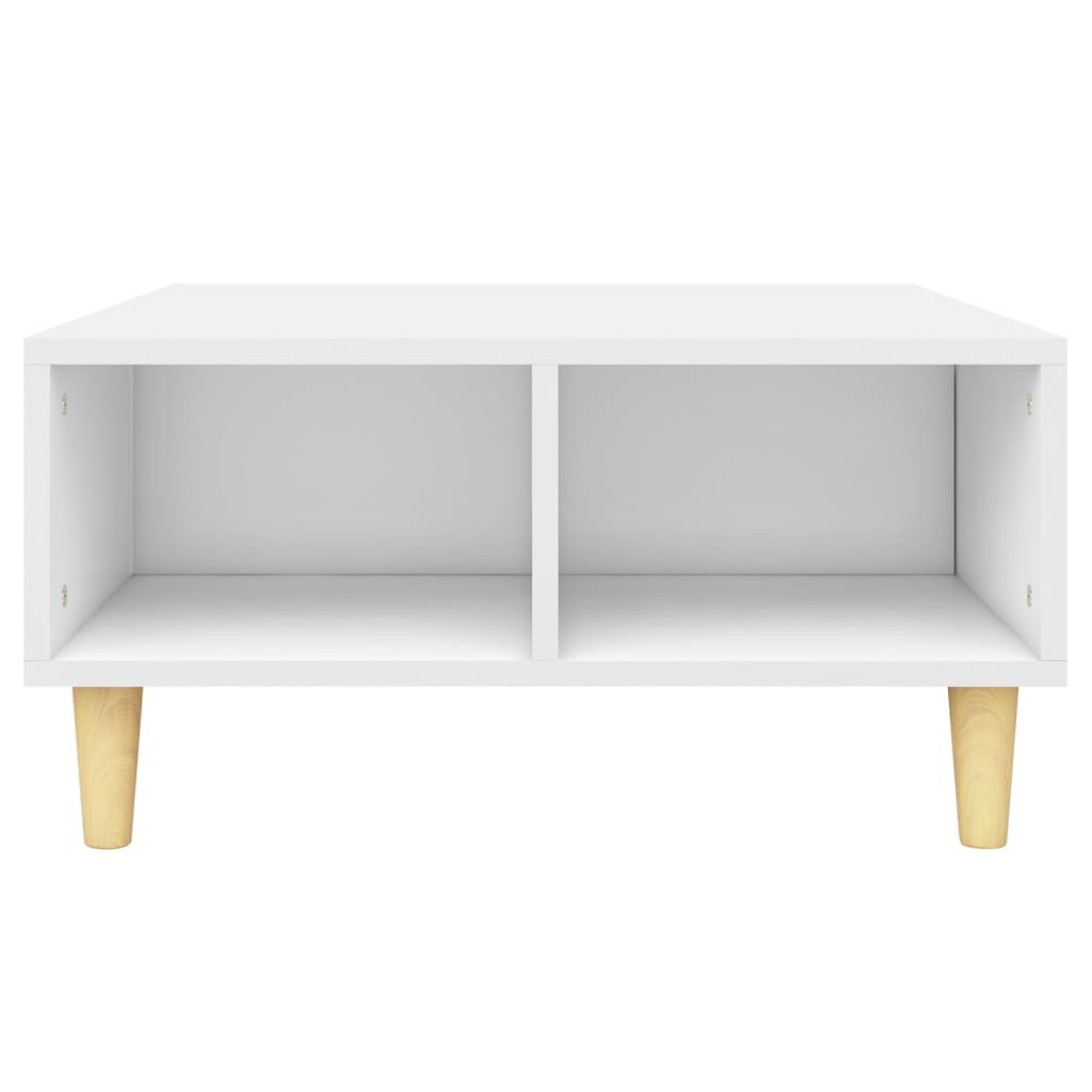 vidaXL Mesa de centro madera contrachapada blanco 60x60x30 cm