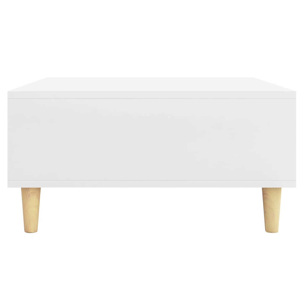 vidaXL Mesa de centro madera contrachapada blanco 60x60x30 cm