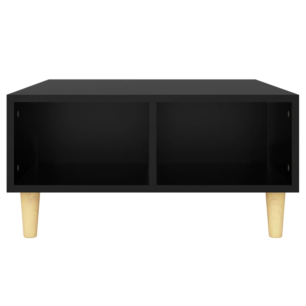 vidaXL Mesa de centro madera contrachapada negro 60x60x30 cm