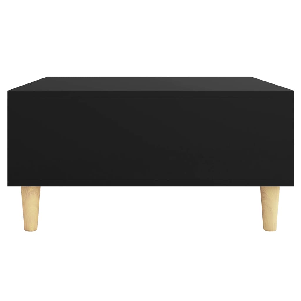 vidaXL Mesa de centro madera contrachapada negro 60x60x30 cm