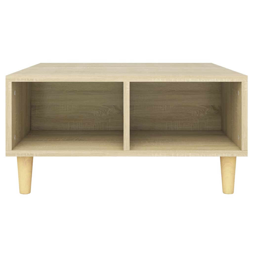 vidaXL Mesa de centro madera contrachapada roble Sonoma 60x60x30 cm