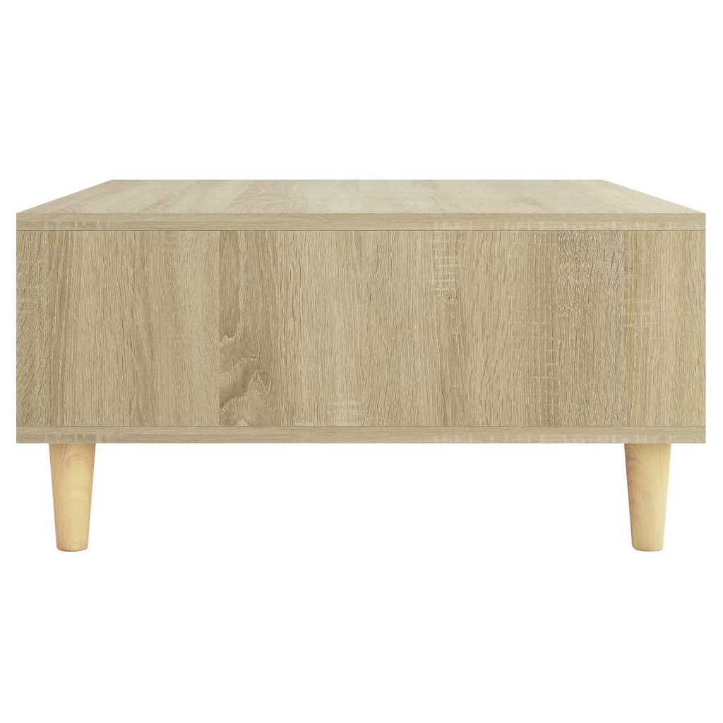 vidaXL Mesa de centro madera contrachapada roble Sonoma 60x60x30 cm