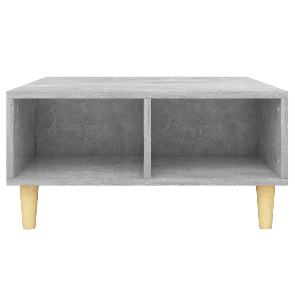 vidaXL Mesa de centro madera contrachapada gris hormigón 60x60x30 cm