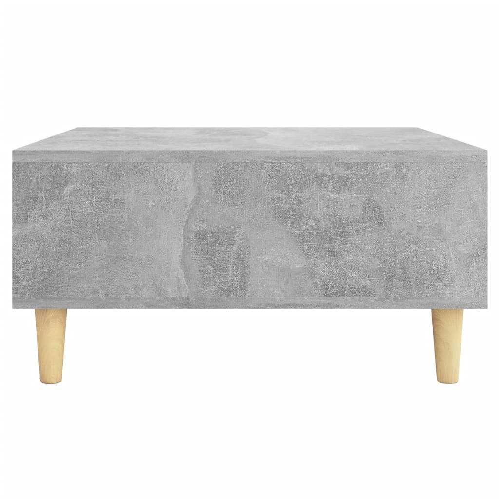 vidaXL Mesa de centro madera contrachapada gris hormigón 60x60x30 cm