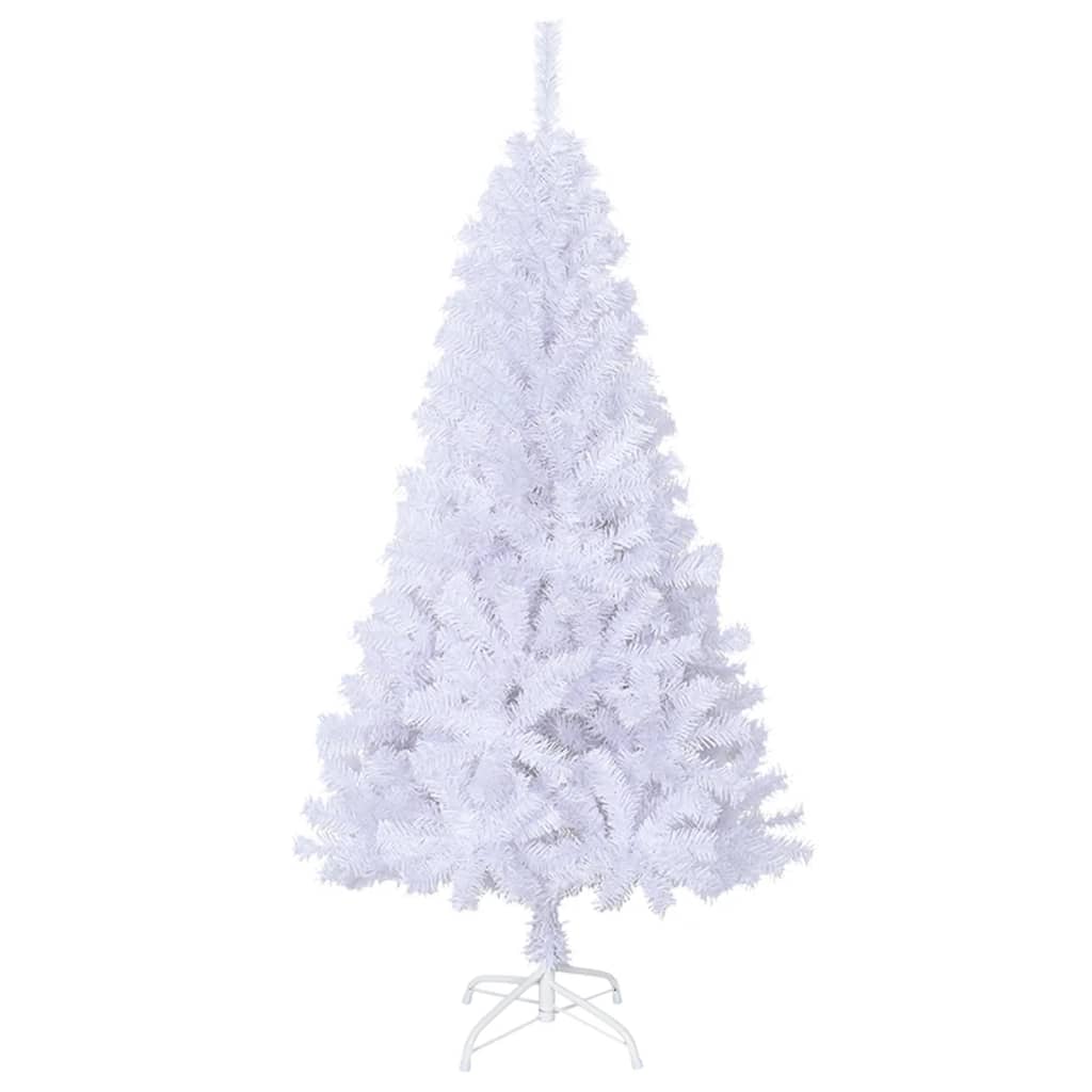 vidaXL Árbol de Navidad artificial con ramas gruesas PVC blanco 120 cm