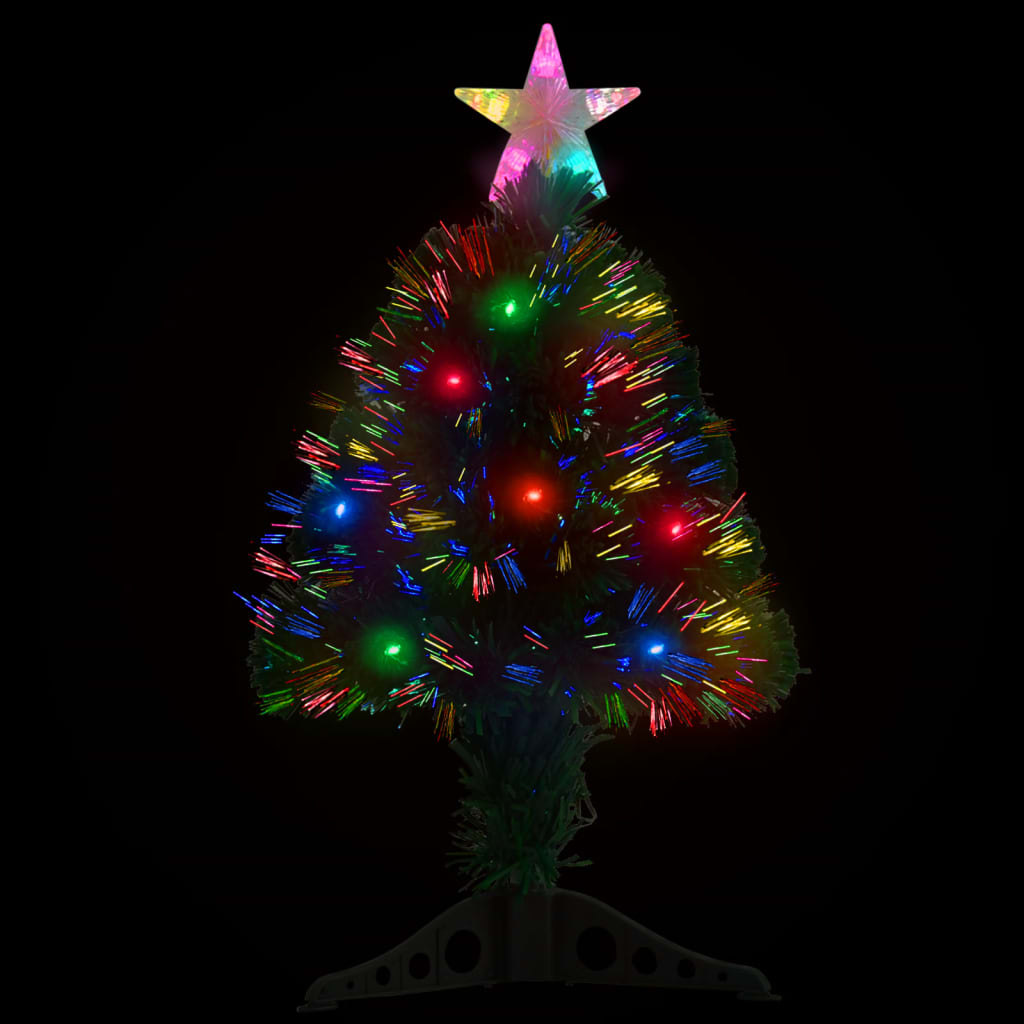 vidaXL Árbol de Navidad con luces y soporte fibra óptica 64 cm