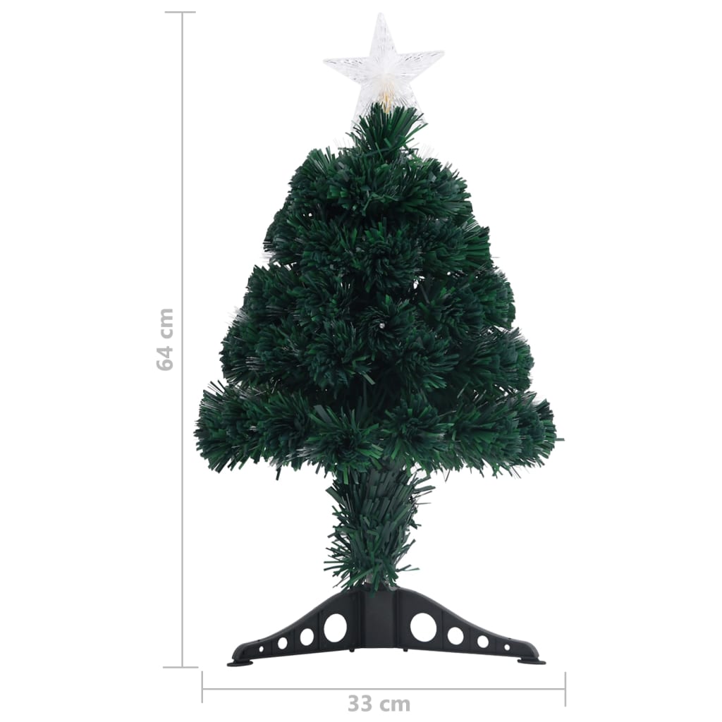 vidaXL Árbol de Navidad con luces y soporte fibra óptica 64 cm