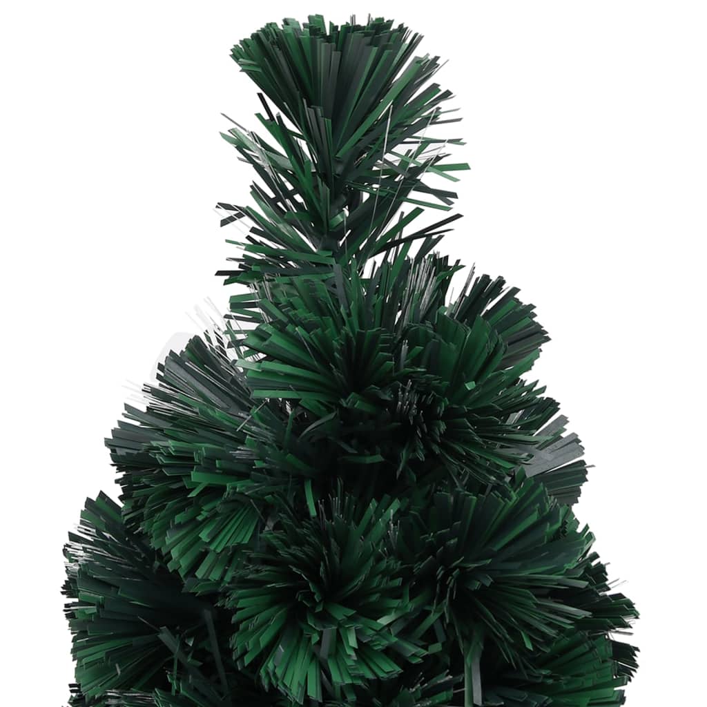 vidaXL Árbol de Navidad artificial estrecho soporte fibra óptica 64 cm