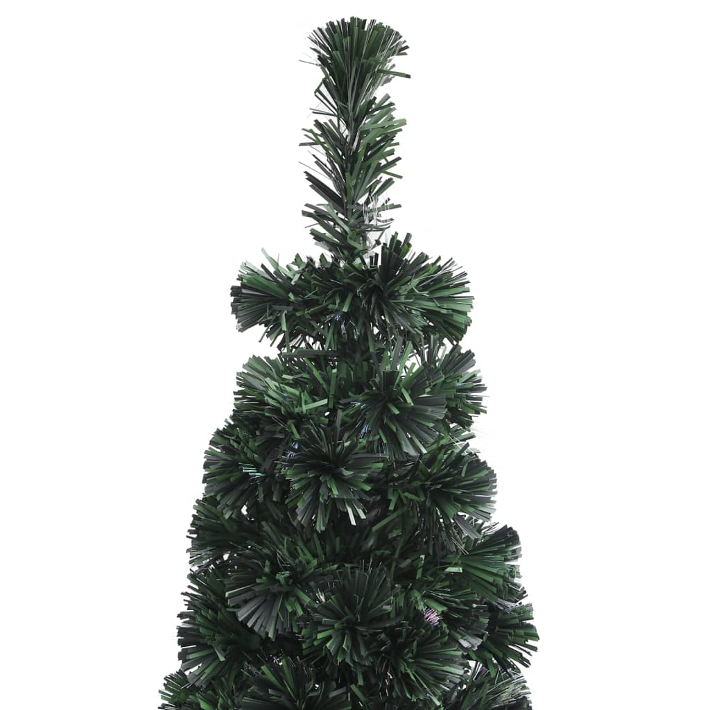 vidaXL Árbol Navidad estrecho artificial soporte fibra óptica 120 cm