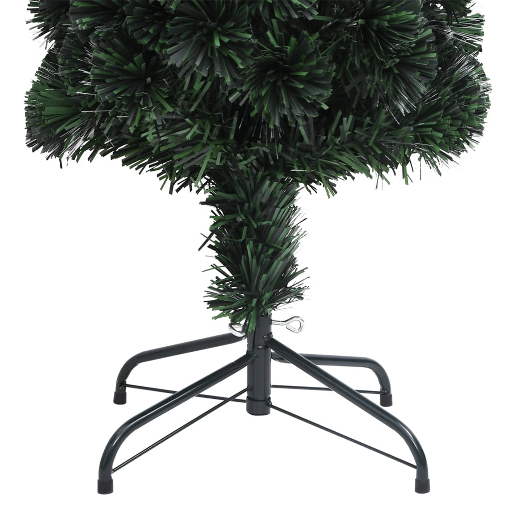 vidaXL Árbol Navidad estrecho artificial soporte fibra óptica 180 cm