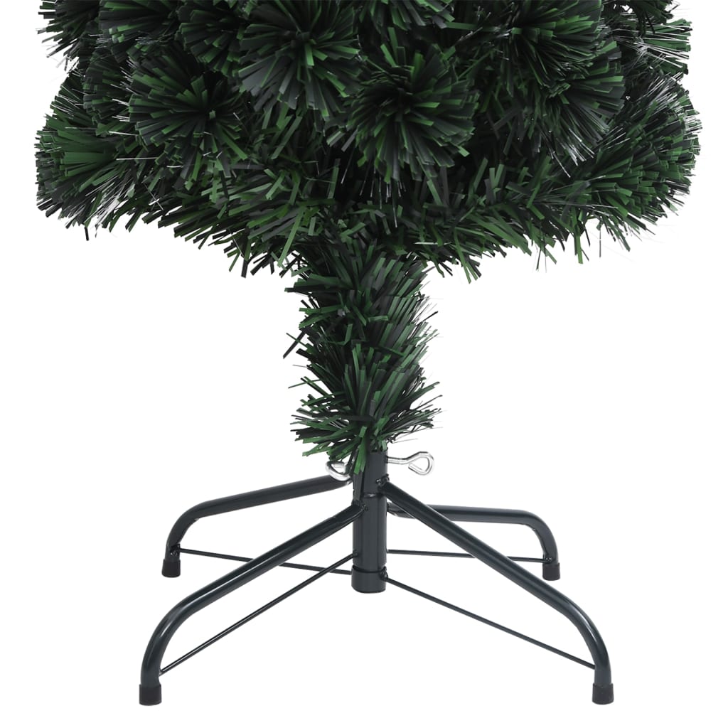 vidaXL Árbol Navidad artificial estrecho soporte fibra óptica 210 cm