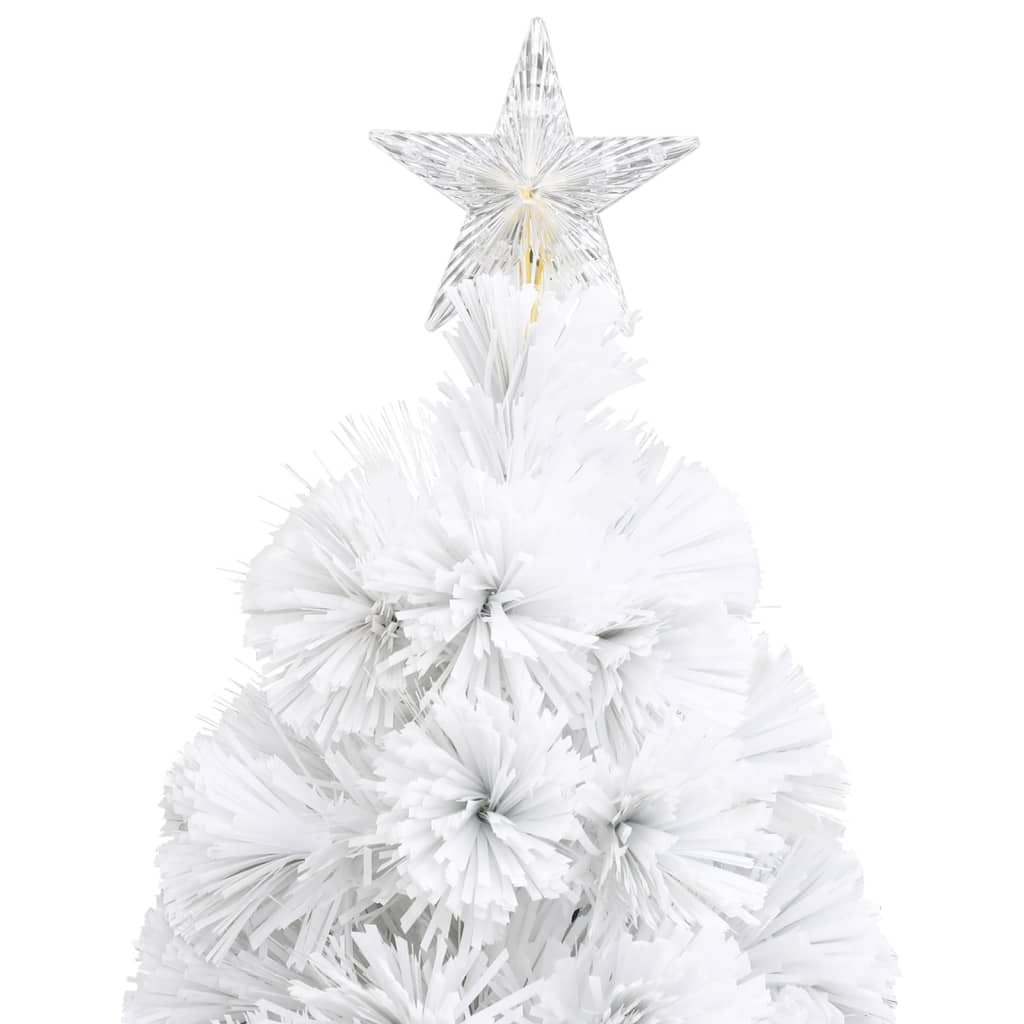 vidaXL Árbol de Navidad artificial con luces fibra óptica blanco 64 cm