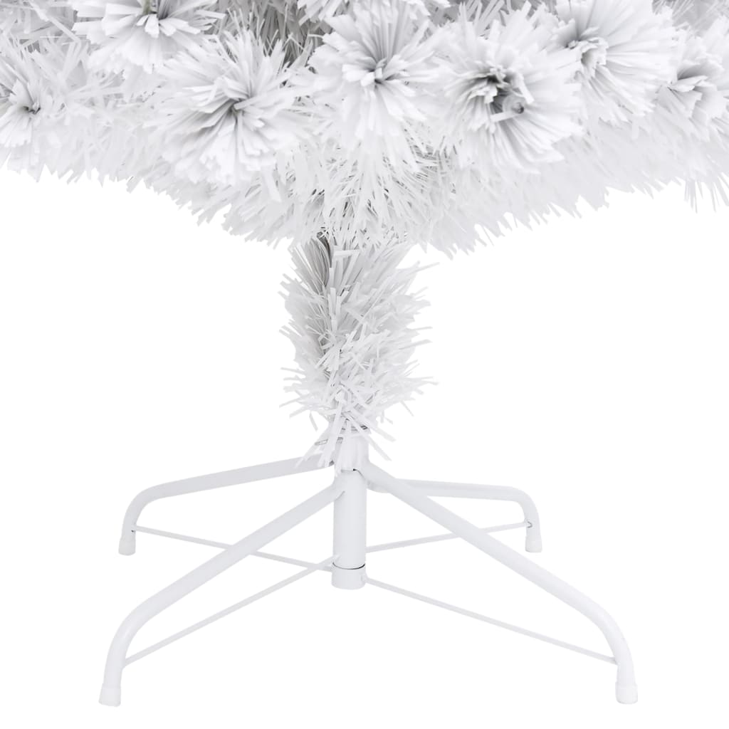 vidaXL Árbol de Navidad artificial con luces fibra óptica blanco 180cm