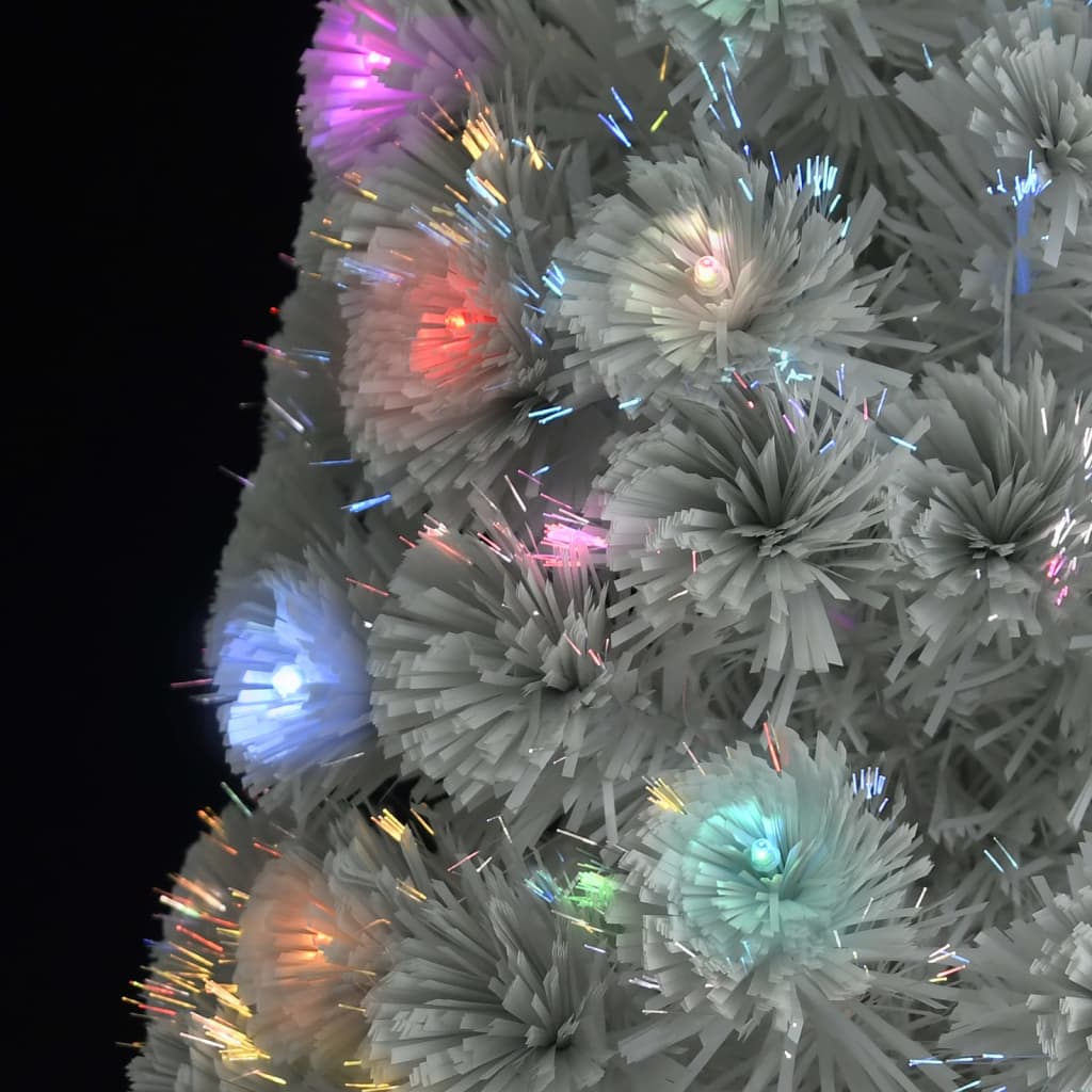 vidaXL Árbol de Navidad artificial con luces fibra óptica blanco 240cm