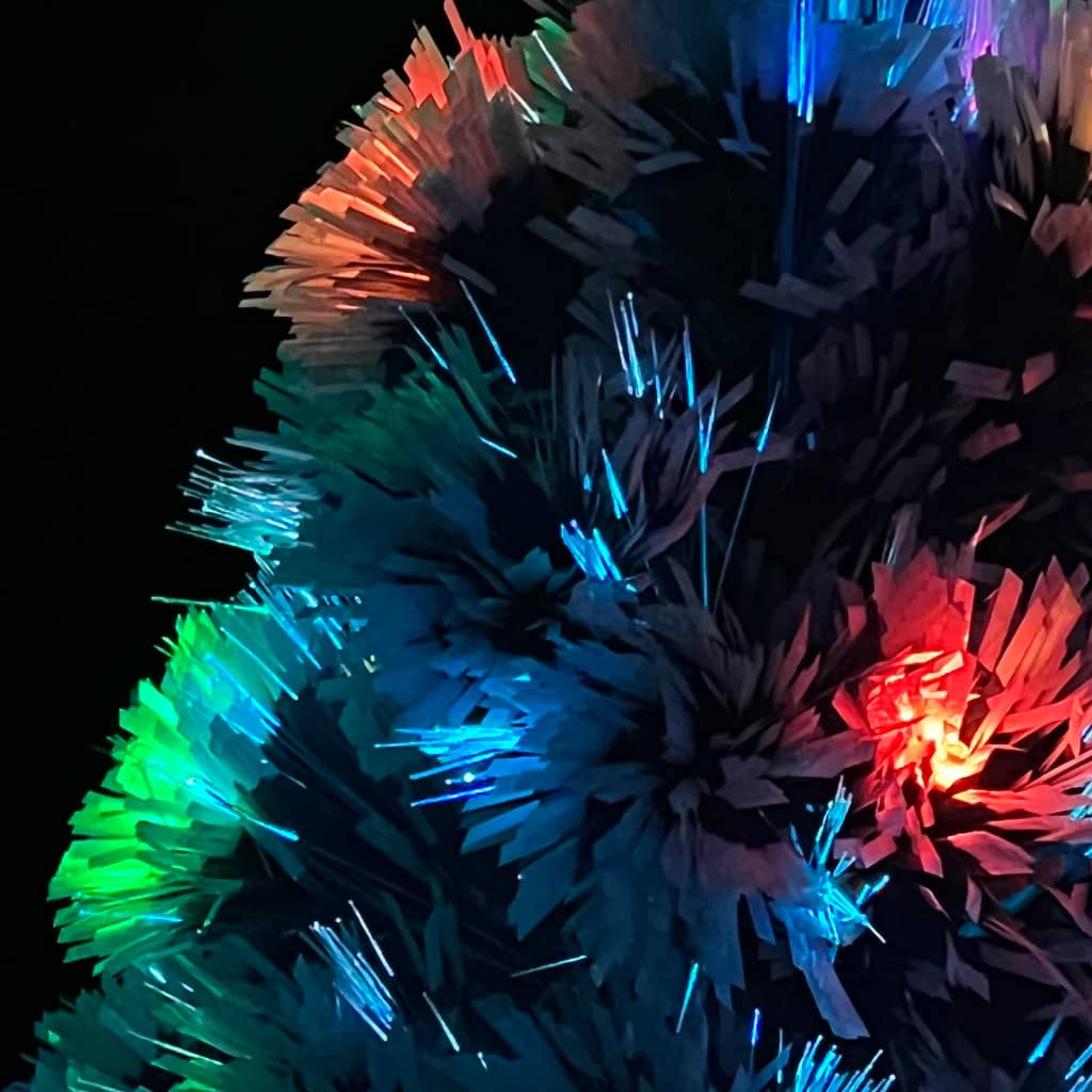 vidaXL Árbol de Navidad con luces fibra óptica blanco y azul 64 cm