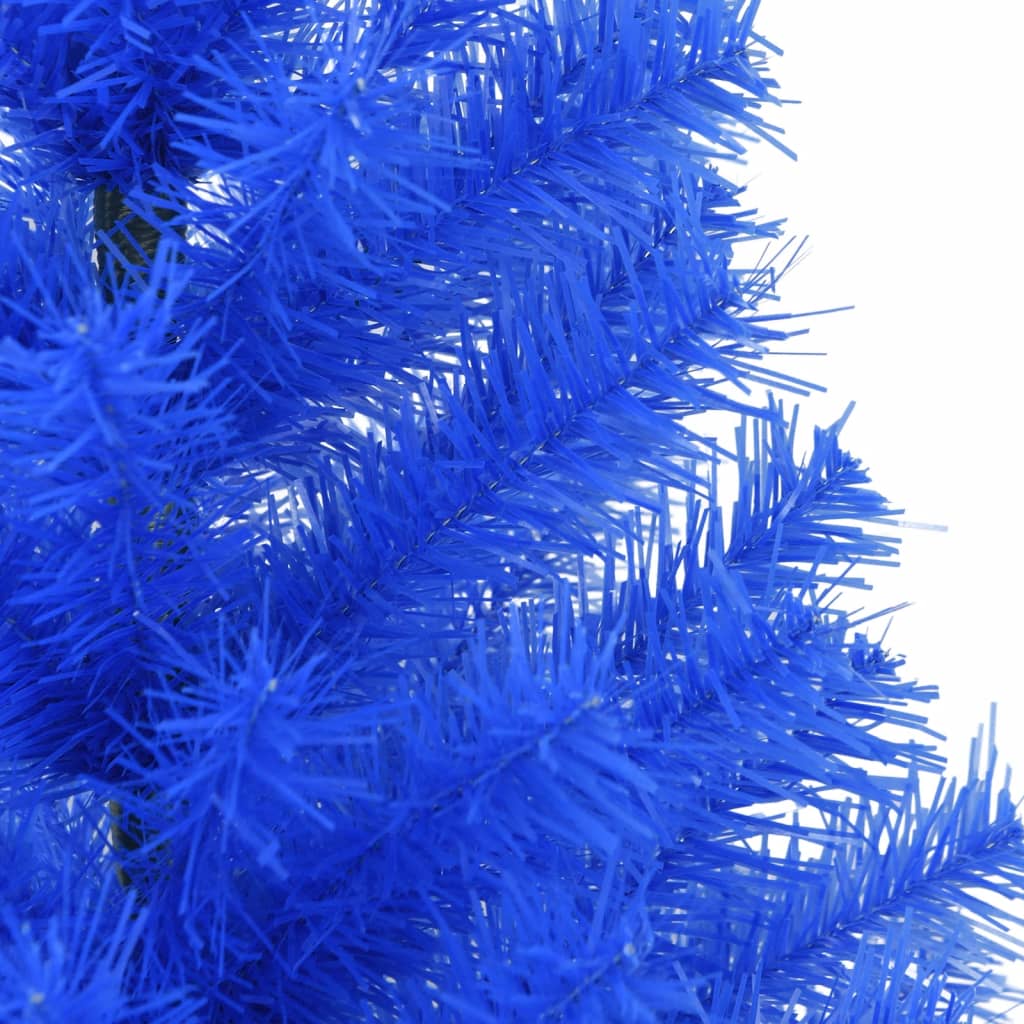 vidaXL Árbol de Navidad artificial con soporte PVC azul 120 cm