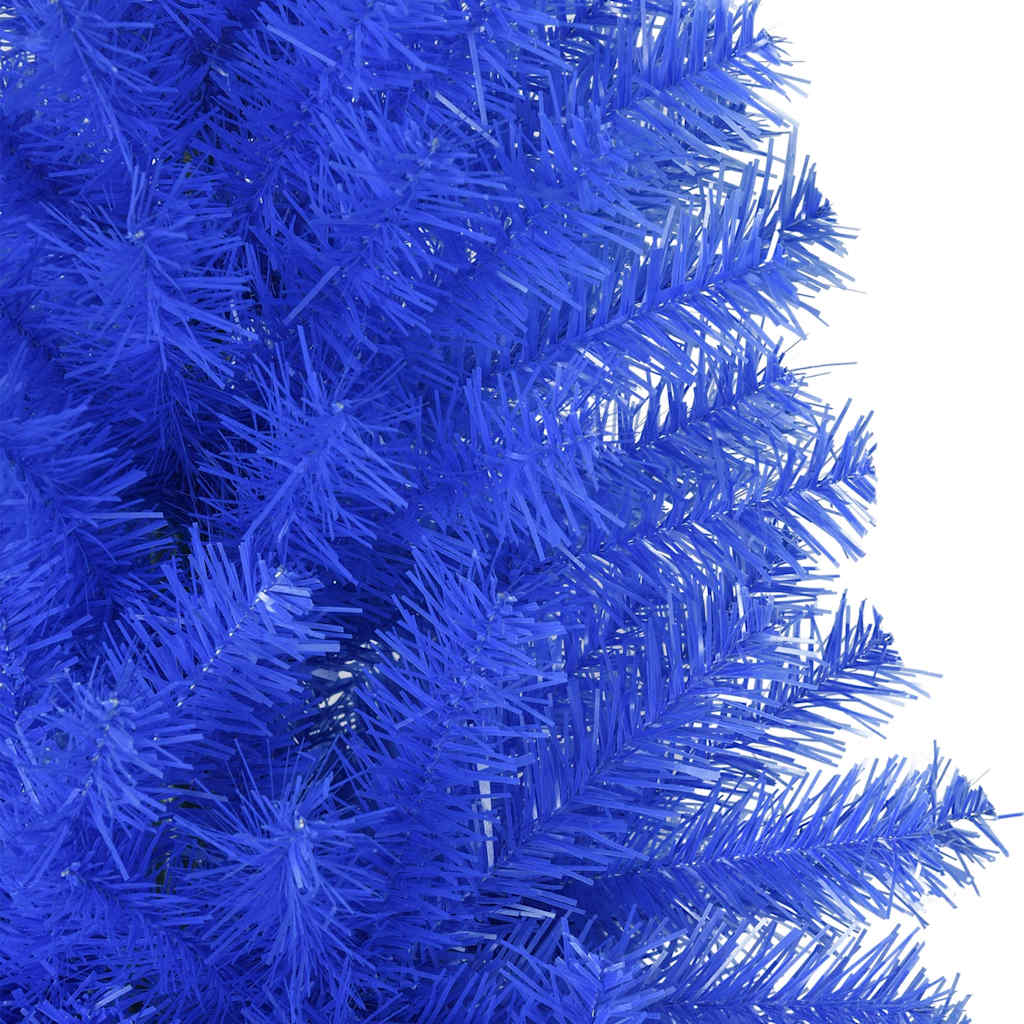 vidaXL Árbol de Navidad artificial con soporte PVC azul 240 cm