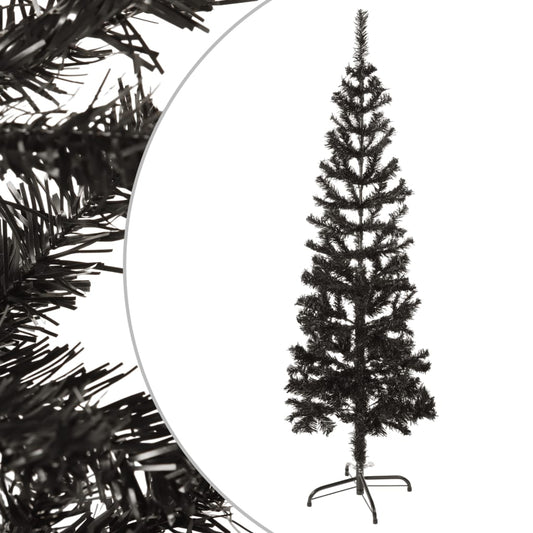 vidaXL Árbol de Navidad delgado negro 120 cm