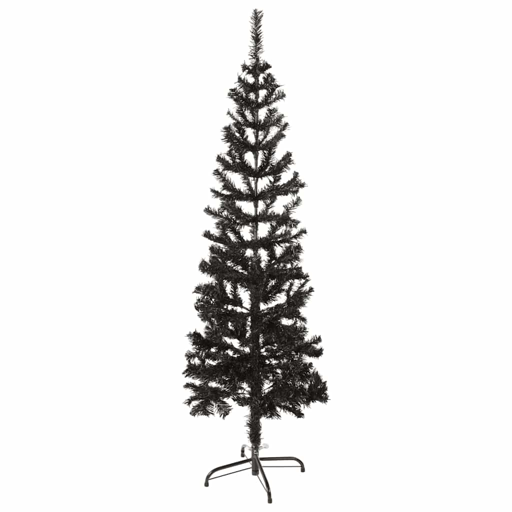 vidaXL Árbol de Navidad delgado negro 150 cm