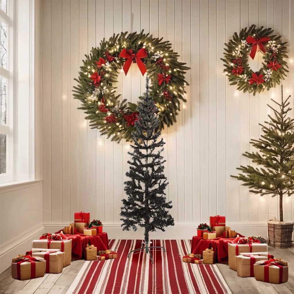 vidaXL Árbol de Navidad delgado negro 150 cm