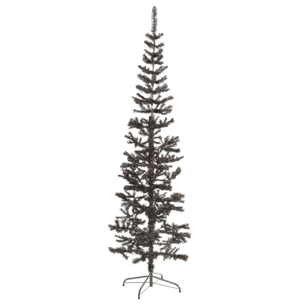 vidaXL Árbol de Navidad delgado negro 180 cm