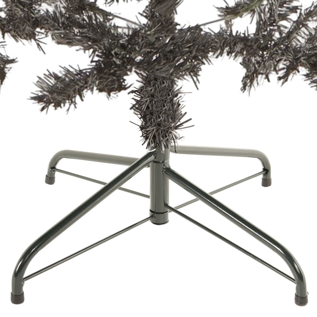 vidaXL Árbol de Navidad delgado negro 240 cm