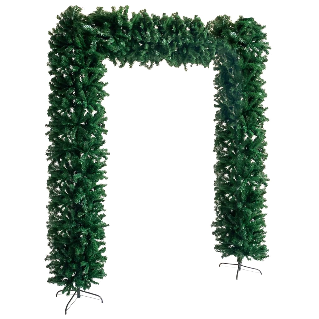 vidaXL Arco de árbol de Navidad verde 240 cm