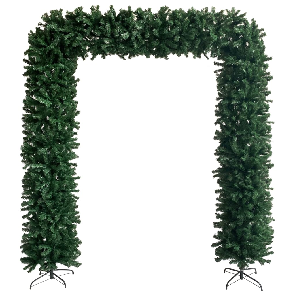 vidaXL Arco de árbol de Navidad verde 240 cm