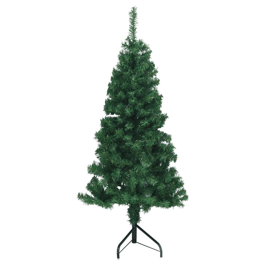 vidaXL Árbol de Navidad artificial de esquina verde 150 cm PVC