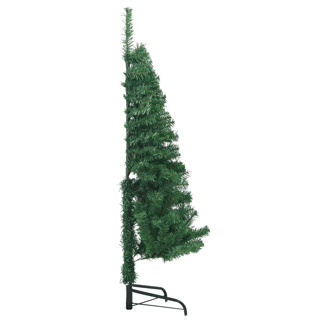 vidaXL Árbol de Navidad artificial de esquina verde 150 cm PVC