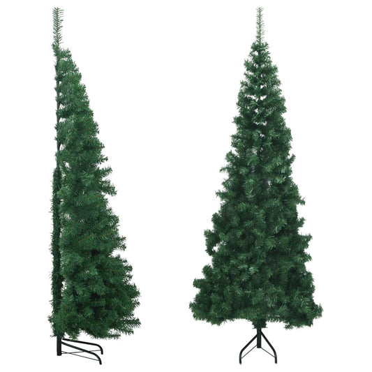 vidaXL Árbol de Navidad artificial de esquina verde 180 cm PVC