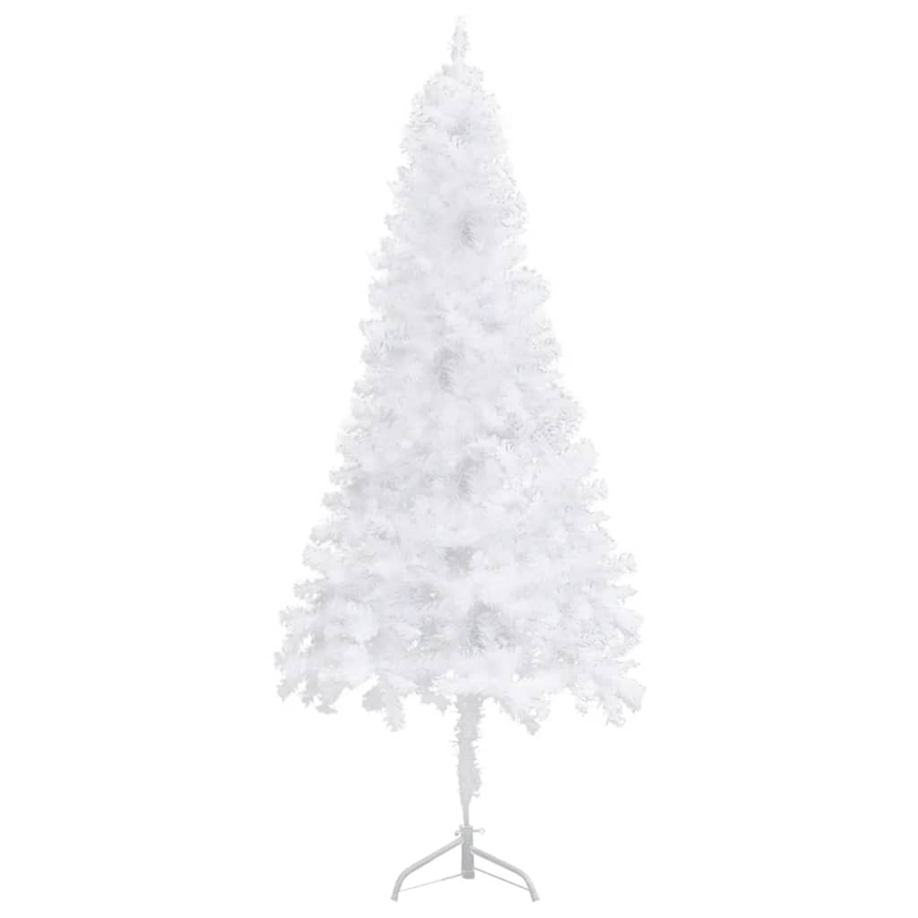 vidaXL Árbol de Navidad artificial de esquina blanco 150 cm PVC