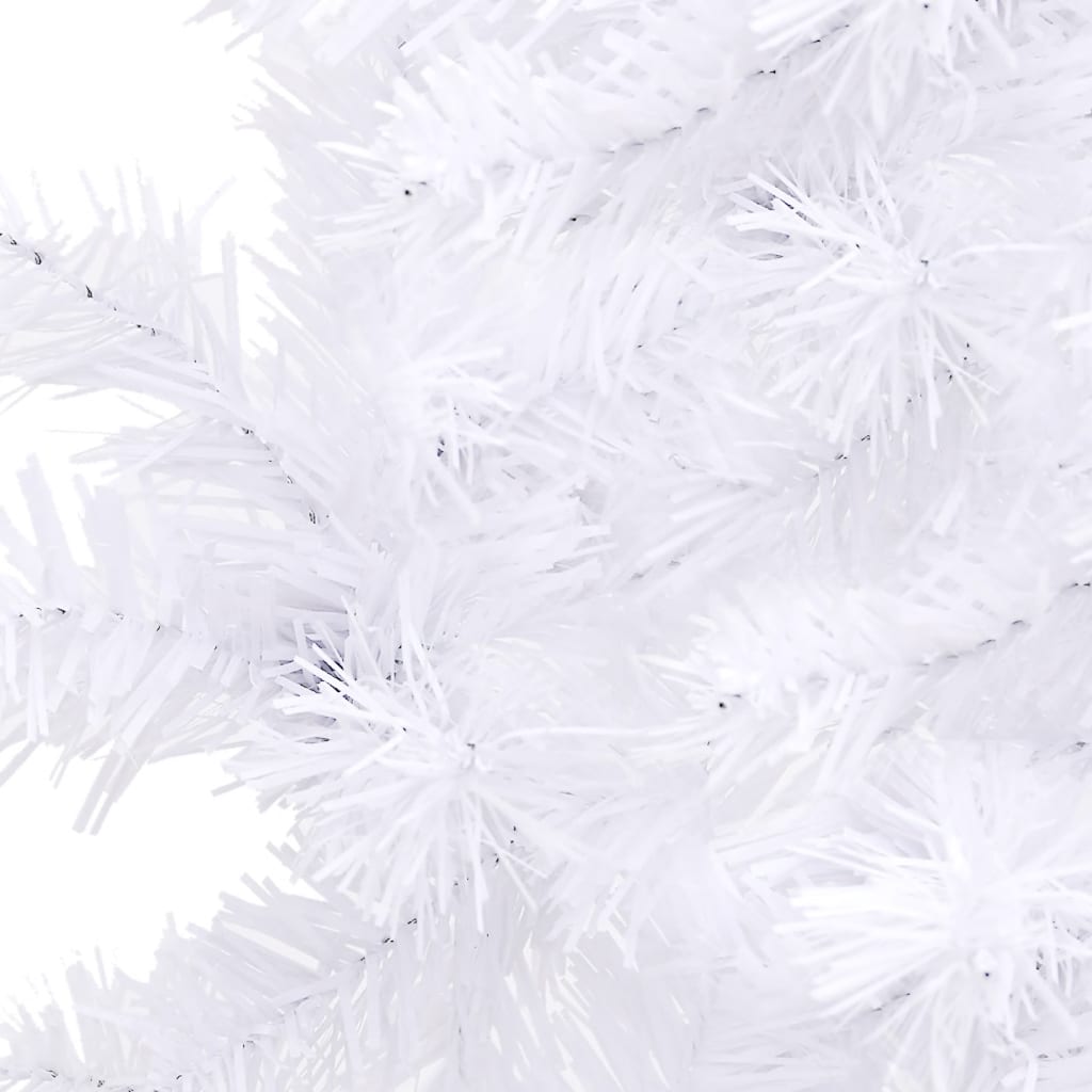 vidaXL Árbol de Navidad artificial de esquina blanco 150 cm PVC