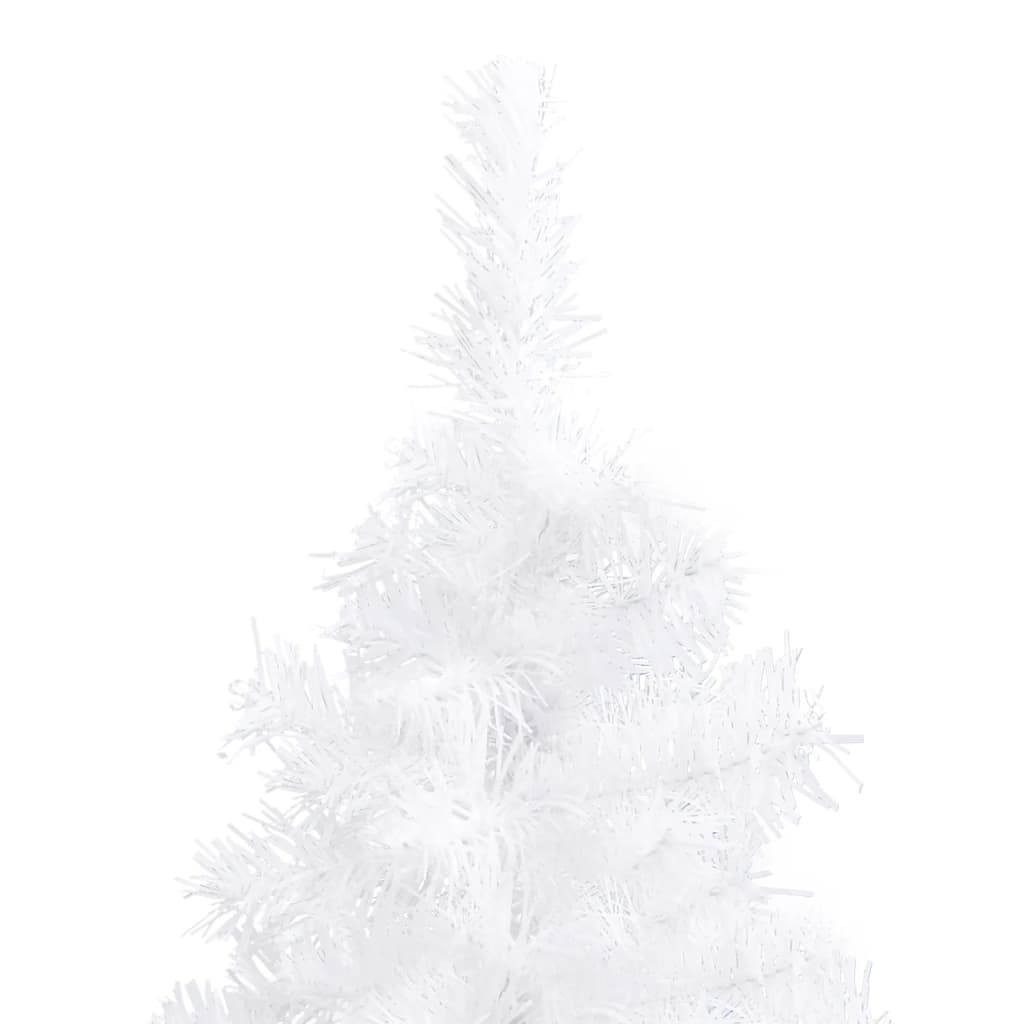 vidaXL Árbol de Navidad artificial de esquina blanco 150 cm PVC