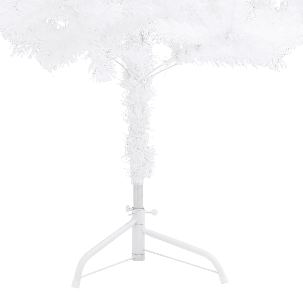 vidaXL Árbol de Navidad artificial de esquina blanco 150 cm PVC