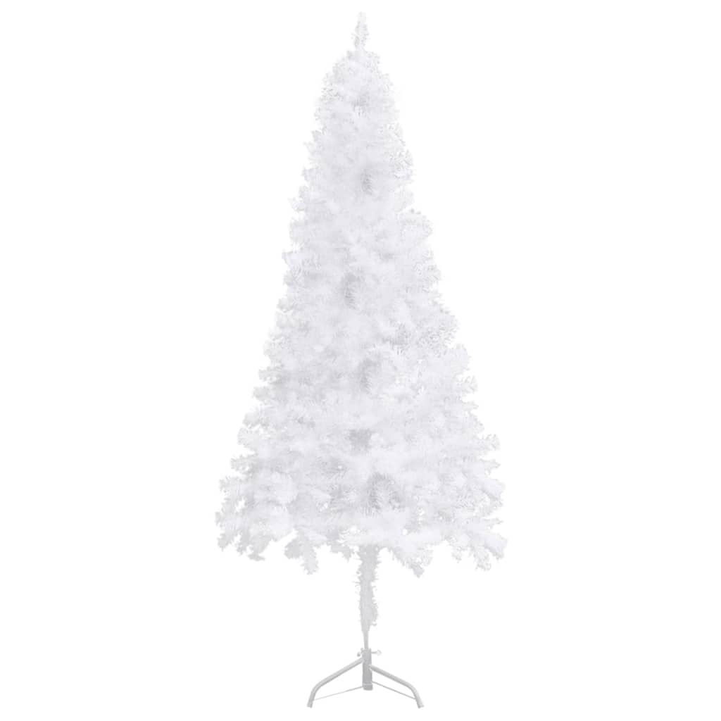 vidaXL Árbol de Navidad artificial de esquina blanco 210 cm PVC