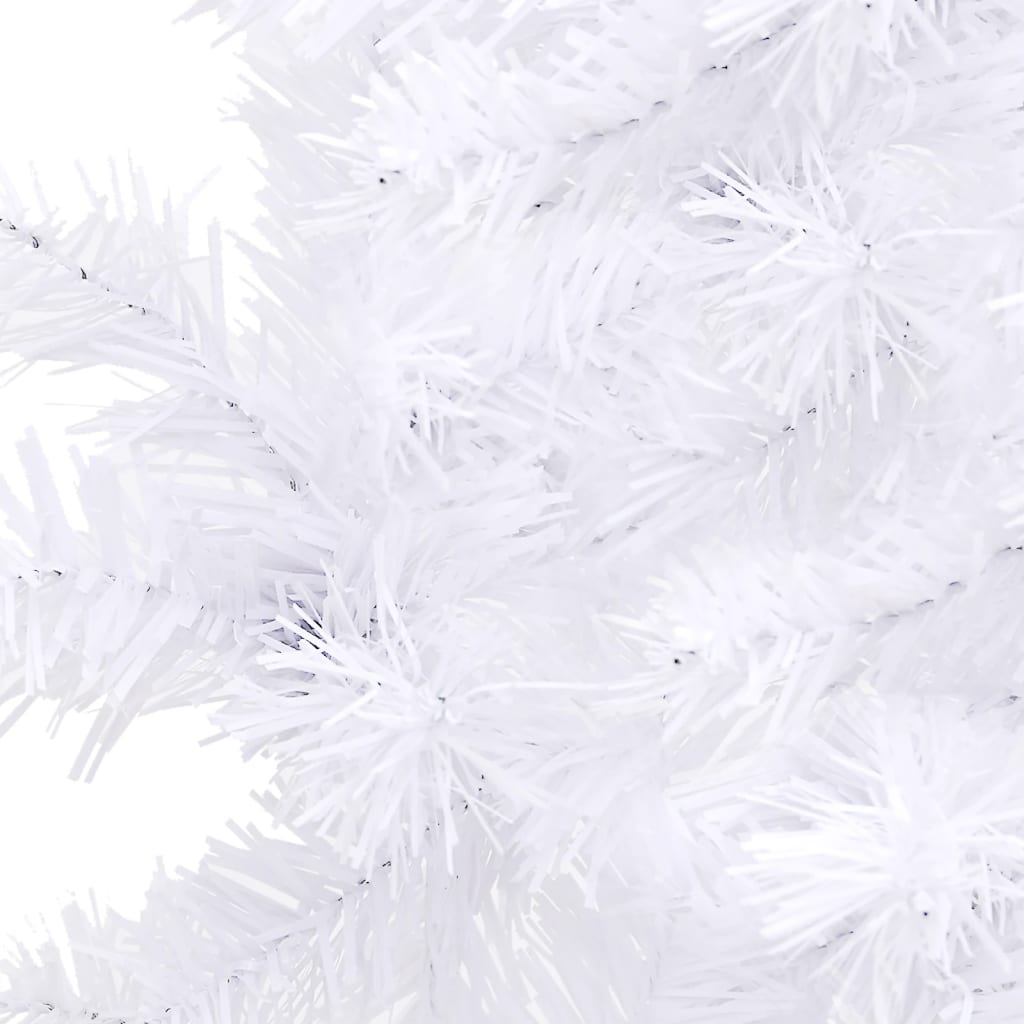 vidaXL Árbol de Navidad artificial de esquina blanco 210 cm PVC