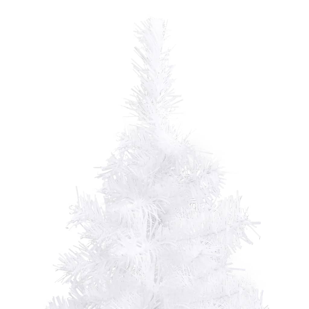 vidaXL Árbol de Navidad artificial de esquina blanco 210 cm PVC