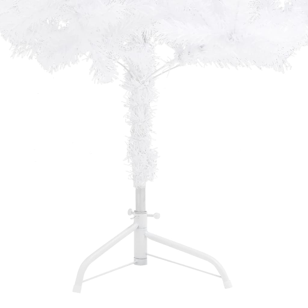 vidaXL Árbol de Navidad artificial de esquina blanco 210 cm PVC