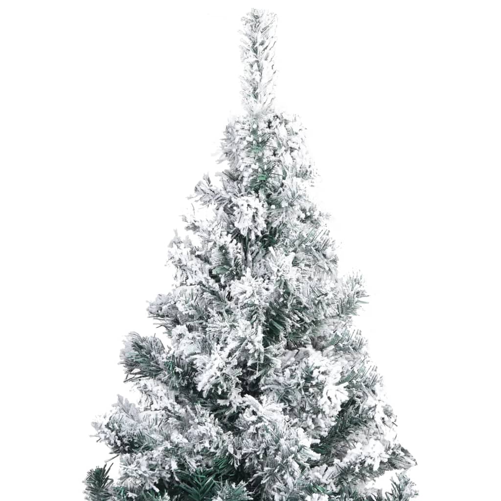 vidaXL Árbol de Navidad artificial con nieve PVC verde 300 cm