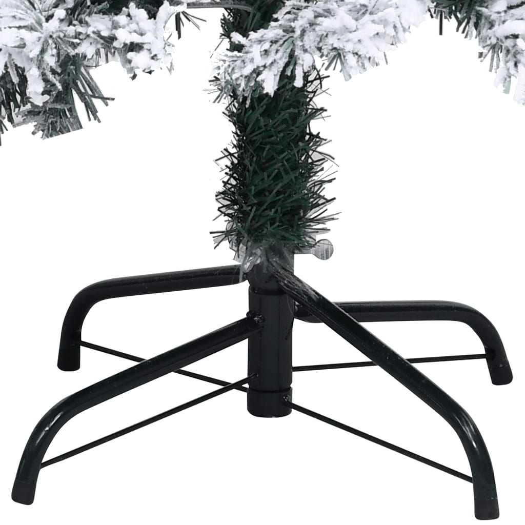 vidaXL Árbol de Navidad artificial con nieve PVC verde 300 cm