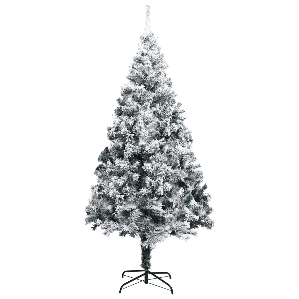 vidaXL Árbol de Navidad artificial PVC verde nieve flocado 400 cm