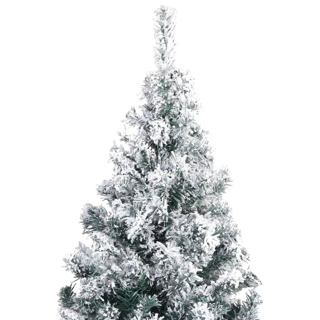 vidaXL Árbol de Navidad artificial PVC verde nieve flocado 400 cm