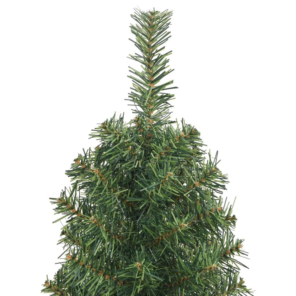 vidaXL Árbol de Navidad artificial delgado y soporte PVC verde 120 cm