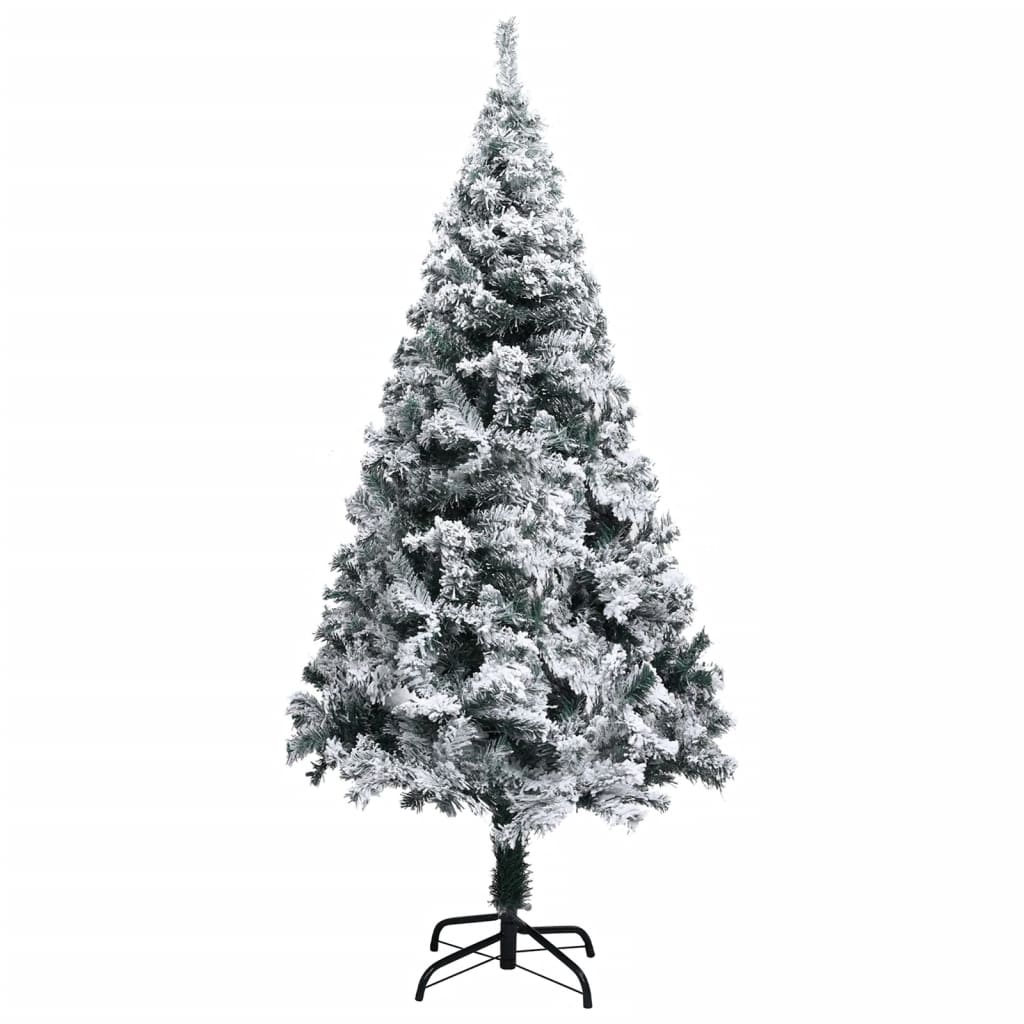 vidaXL Árbol de Navidad artificial verde con nieve 120 cm