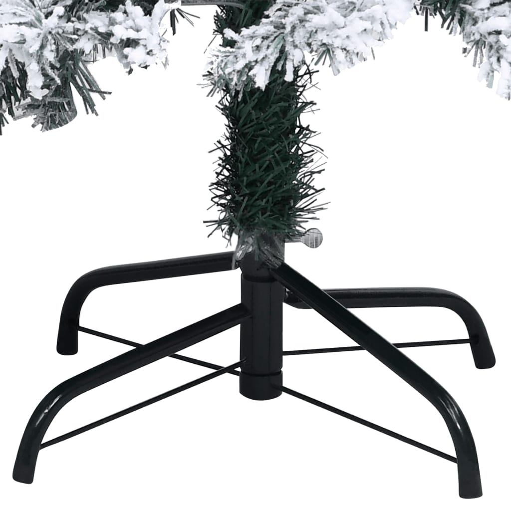 vidaXL Árbol de Navidad artificial verde con nieve 120 cm