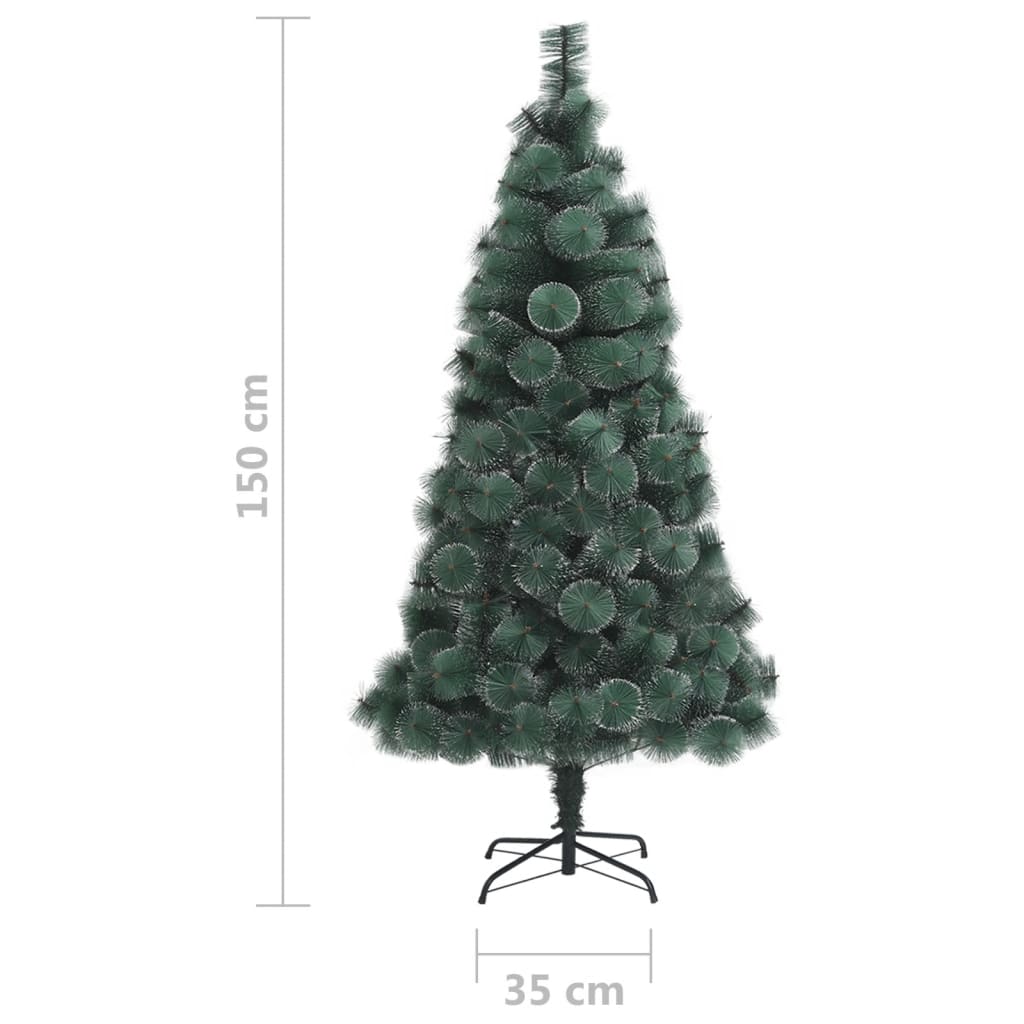 vidaXL Árbol de Navidad artificial con soporte verde PET 150 cm